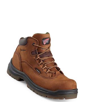 Red Wing King Toe® 5-inch Safety Toe Women's Waterproof Boots Brown | ZA 155FDN